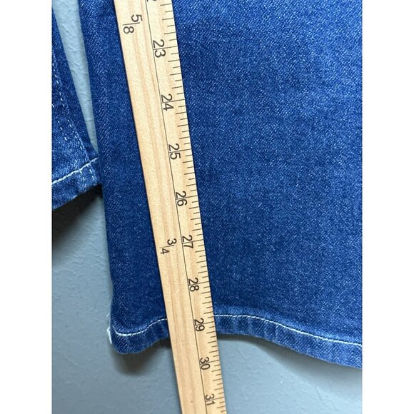 Wild Fable Women's 4 Relaxed Straight Leg High-Rise Denim Jeans Dark Wash Contra - Picture 6 of 10